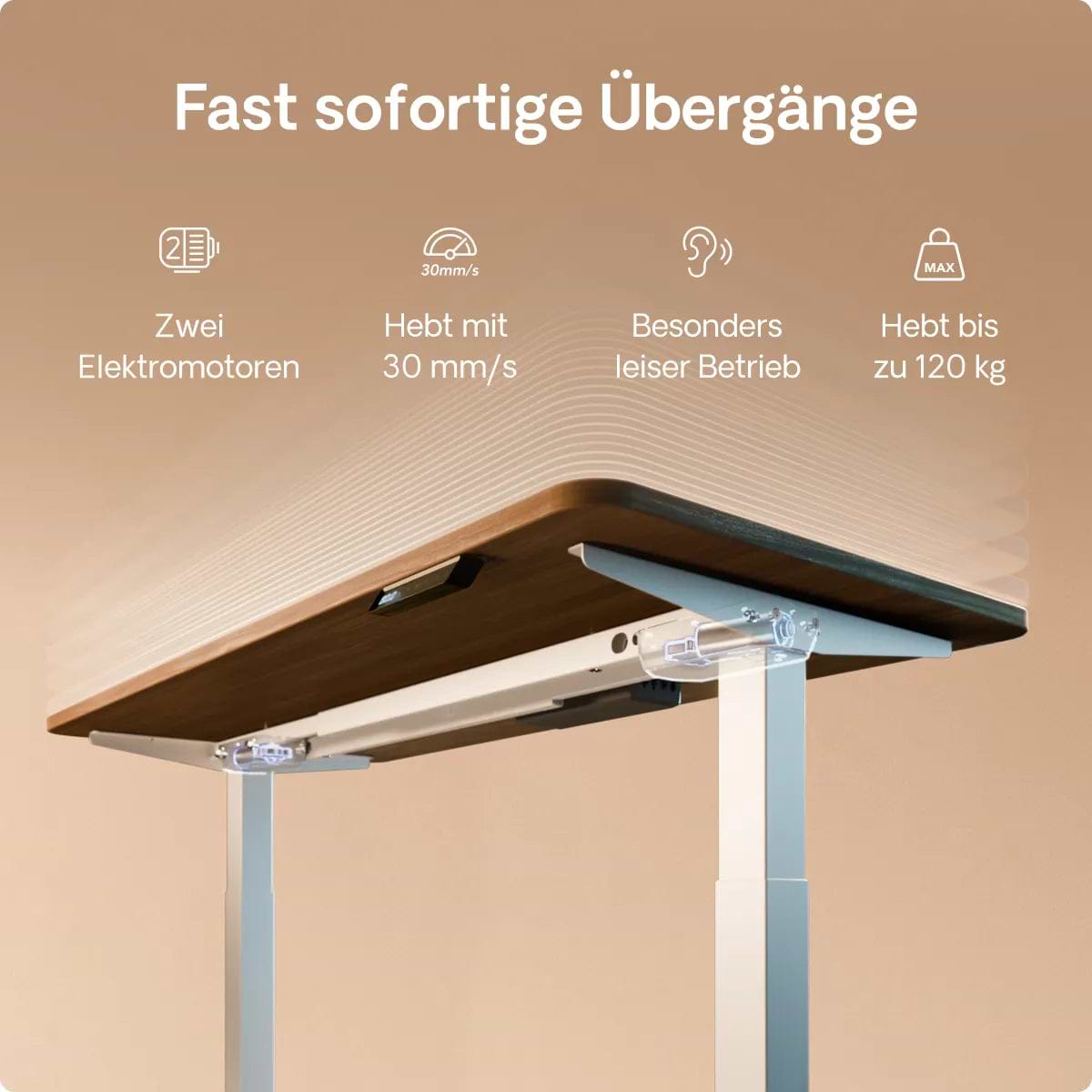 Bedienelement mit Digitalanzeige am Tisch